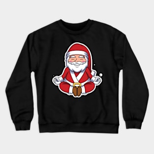 Santa's Serene Journey: The Buddha Claus Edition Crewneck Sweatshirt